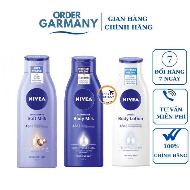 Dưỡng thể Nivea 400ml – Hàng Đức