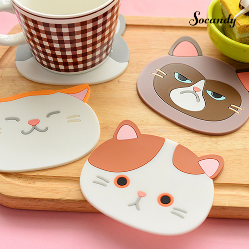 Miếng Lót Ly Hình Hoạt Hình Dễ Thương