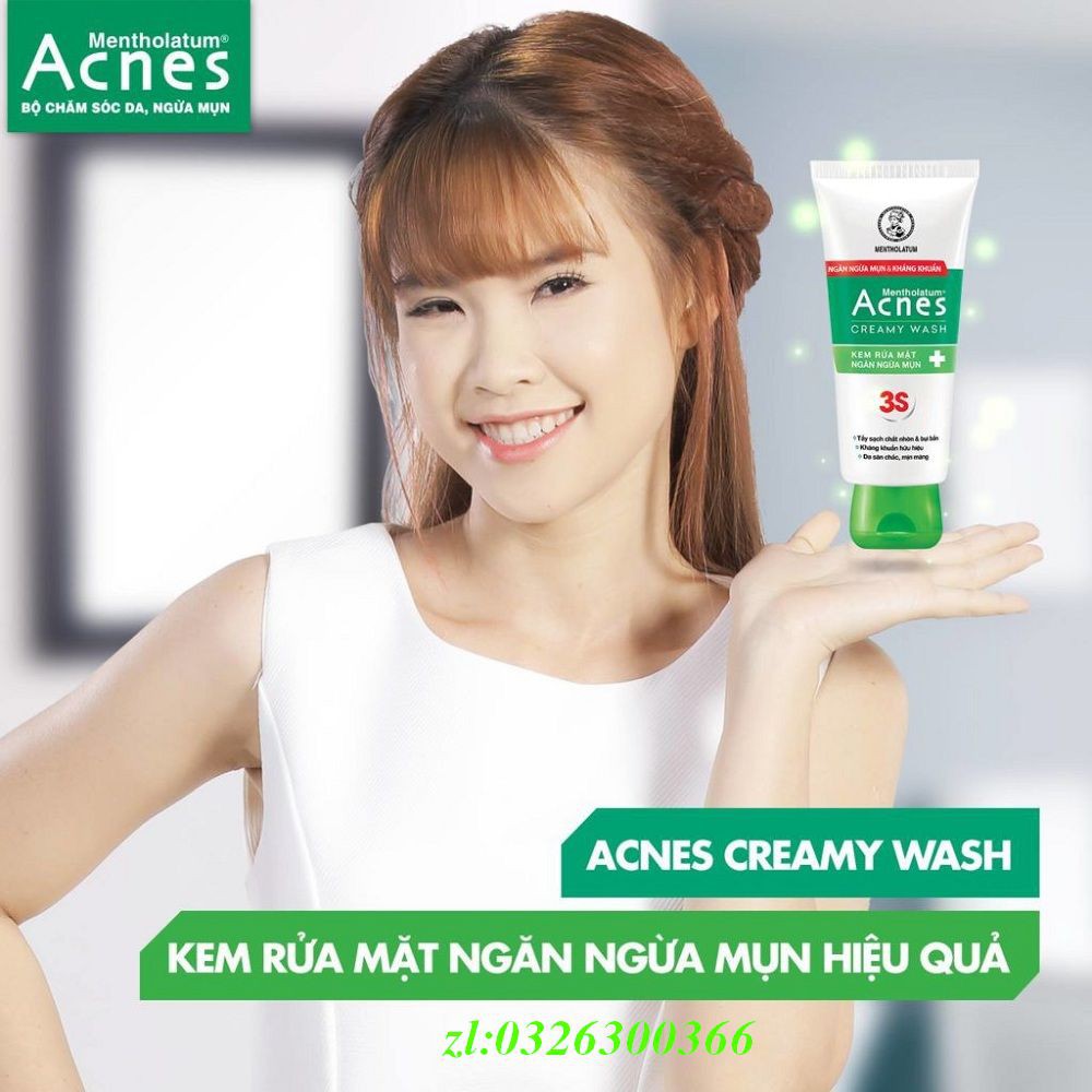 Kem Rửa Mặt Acnes Giúp Ngừa Mụn 100g Creamy Wash