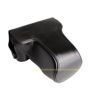 Túi đựng máy ảnh da PU có dây đeo dành cho Fujifilm X-A7 XA7 với ống kính 15-45mm