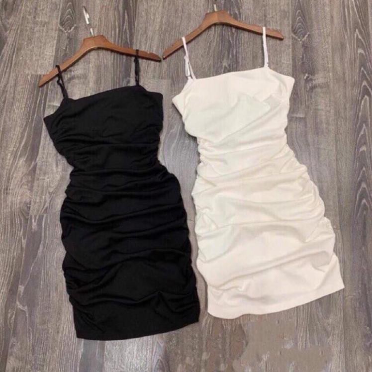 Váy đầm body 2 dây nhúng eo __ vải xịn mặc vào xinh, tôn dáng