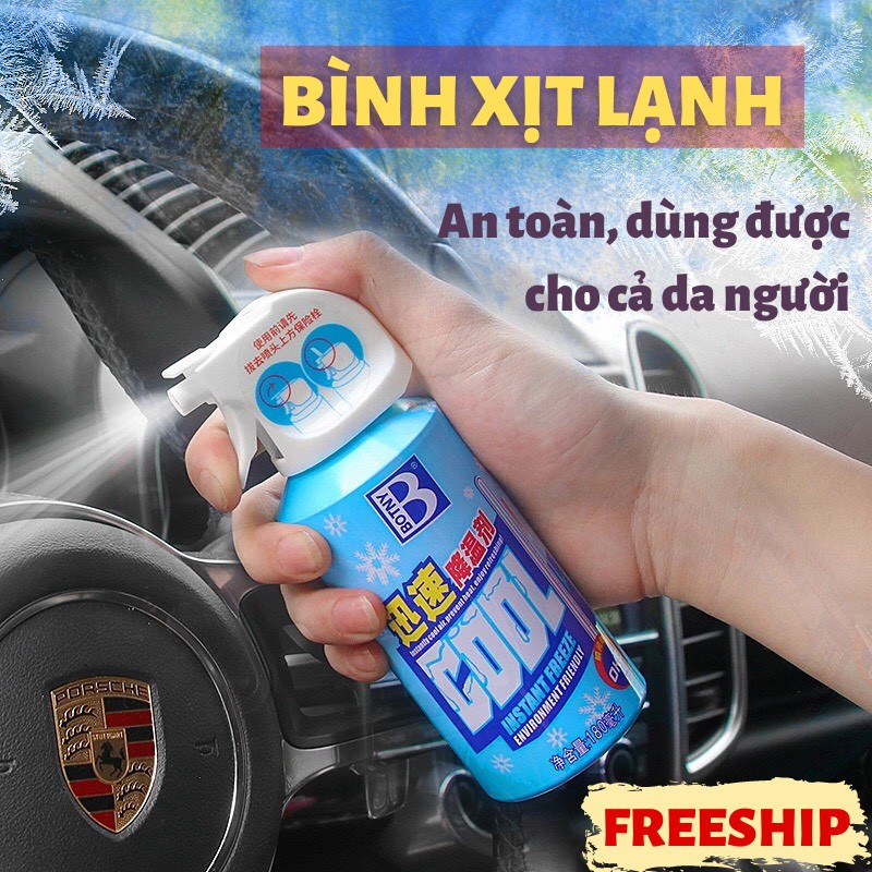 Bình Xịt Lạnh, Bình Xịt Làm Mát Tức Thì Làm Mát Cho Cơ Thể, Không Khí, Máy Móc, Nội Thất Ô Tô Nhanh Chóng