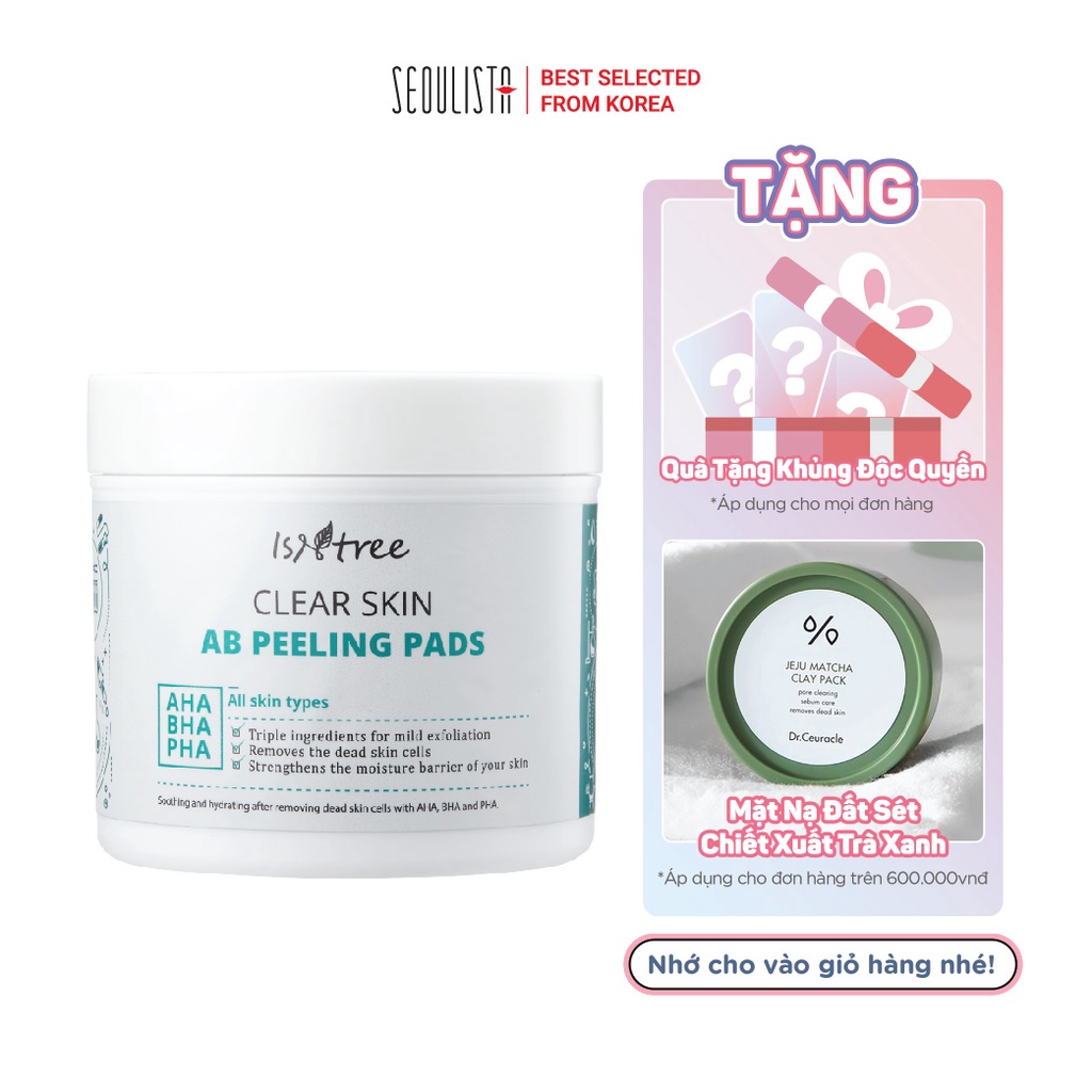 Miếng pad ISNTREE CLEAR SKIN AB PEELING PADS