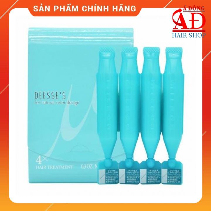 [CHÍNH HÃNG][GIÁ SỈ] VĨ KEM DƯỠNG COLLAGEN SUÔN MƯỢT DÙNG TẠI NHÀ MILBON DEESSE'S 4X CHO TÓC DÀY (9G x 4 ống)