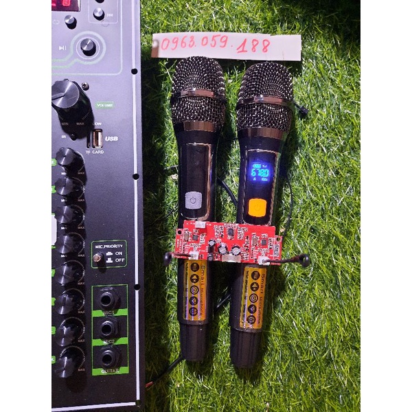 Mạch Loa Kéo Trọn Bộ Kèm 2 Tay Micro Không Dây UHF Sịn Sò