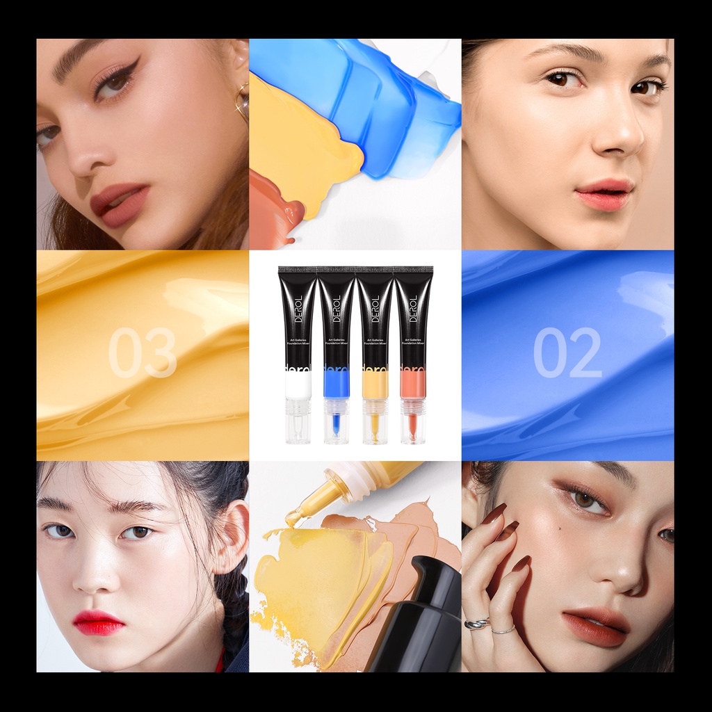 Kem Nền Che Khuyết Điểm Derol BB Cream Chỉnh Sửa Màu Sắc Da Và Sáng Bóng