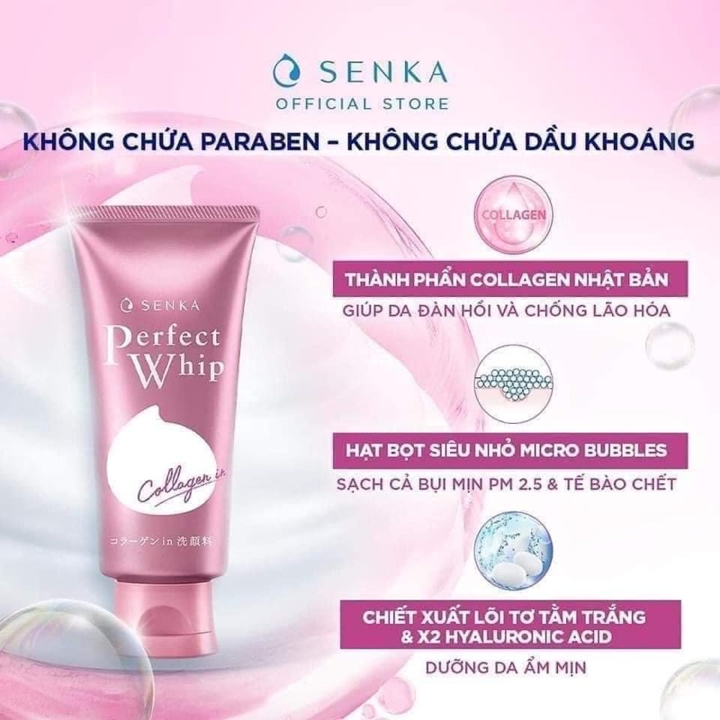 Sữa rửa mặt Senka Perfect Whip Nhật Bản