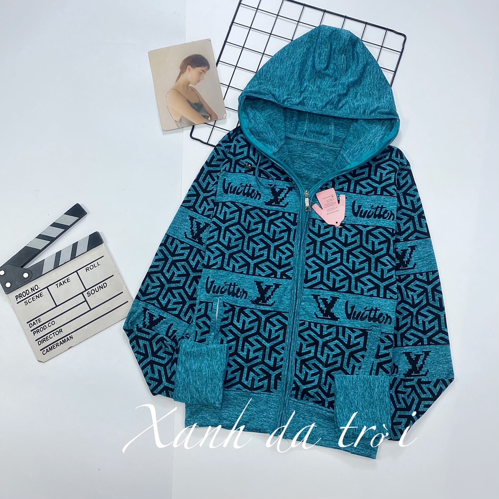 Aó khoác Nữ, vải cotton in đốm co giãn 4 chiều