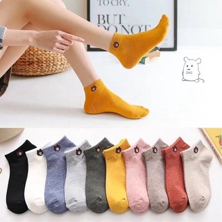 Set 10 đôi tất gấu thêu cổ thấp