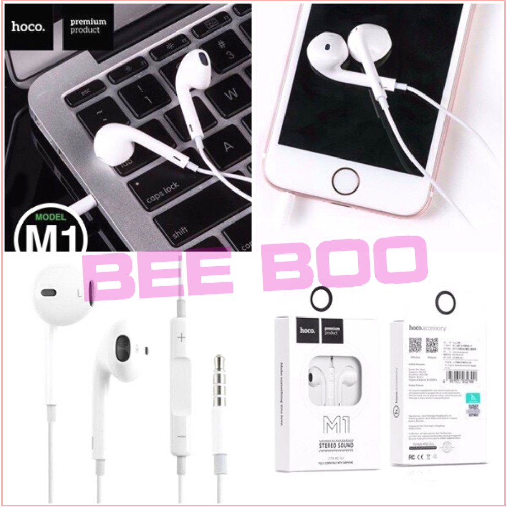 Tai Nghe Hoco M1 jack 3.5mm✔️Có Mic ✔️Chính Hãng - Bảo hành 1 đổi 1✔️- Âm Thanh Siêu Chất. [Freeship 50K]