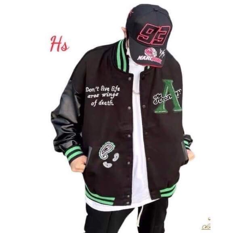 Áo nỉ chữ A tay da HS6