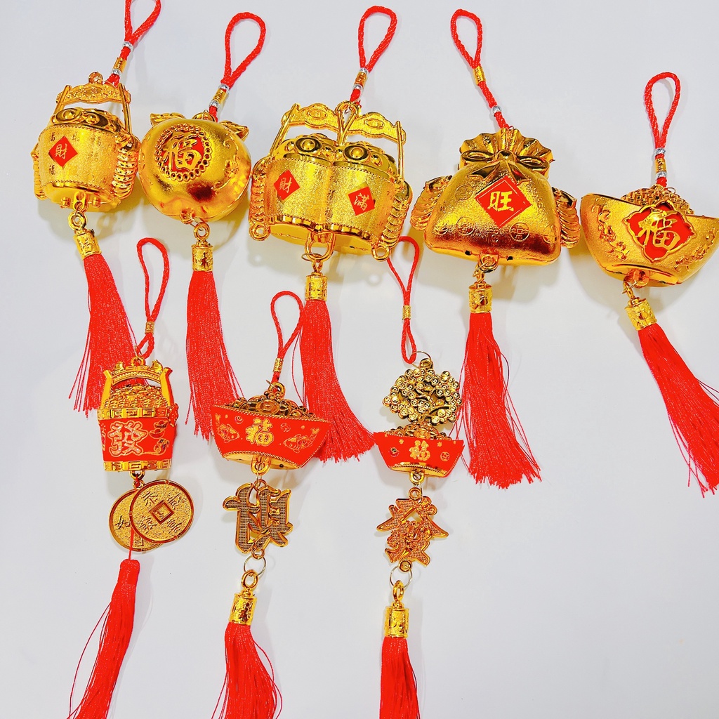 Phụ kiện dây treo cây kiểng ngày tết rước lộc, may mắn vào nhà nhiều mẫu