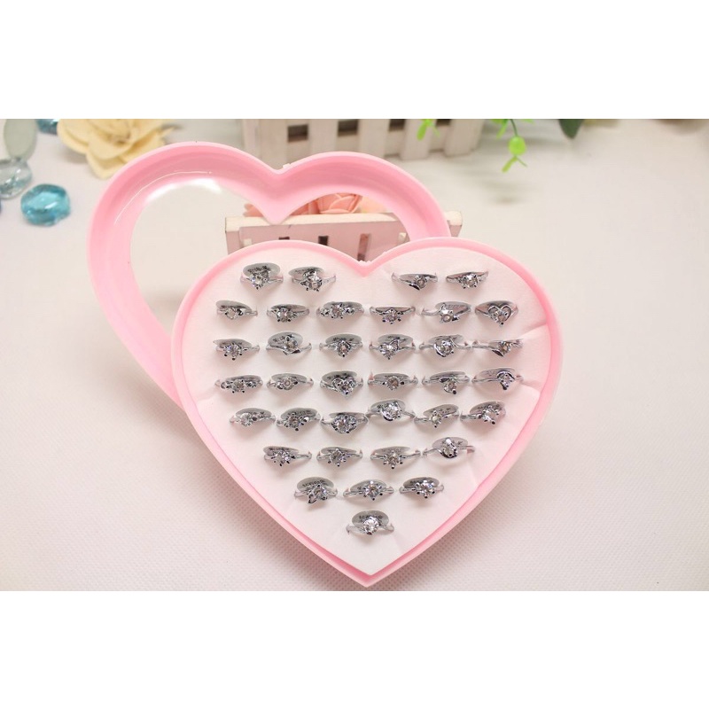 Hộp nhẫn mỹ ký 36 chiếc sáng đẹp nhẫn thời trang 191k