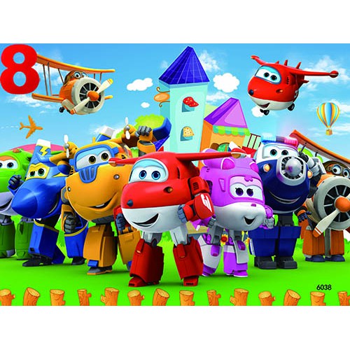 Tranh Xếp Hình Đội Bay Siêu Đẳng Super Wings 9 16 40 60 100 200 Mảnh Ghép Hình Xếp Hình Cho Bé