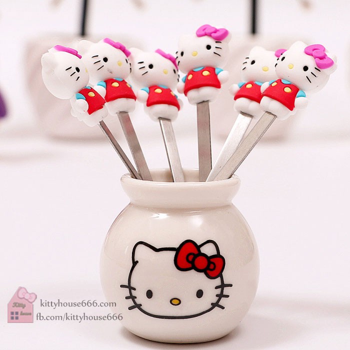 🌻 BỘ NĨA NHỎ + 6 NĨA KITTY 🎀 KITTY HOUSE