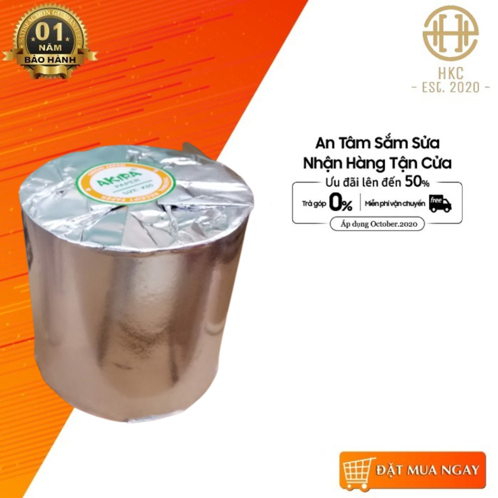 50 cuộn giấy in hóa đơn K80 đường kính 80mm Akira