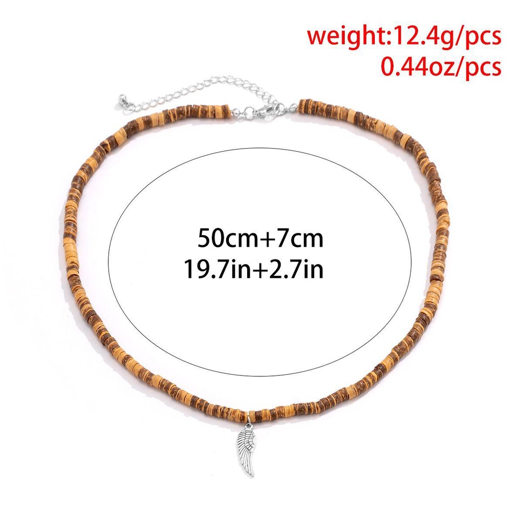 Bộ Vòng Cổ / Vòng Tay Hạt Gỗ Đơn Giản Phong Cách Boho Hàn Quốc Cho Nam Và Nữ
