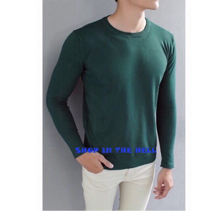 ÁO LEN TRƠN CỔ TRÒN CHẤT ĐẸP DÀI TAY MÀU TRẮNG | BigBuy360 - bigbuy360.vn