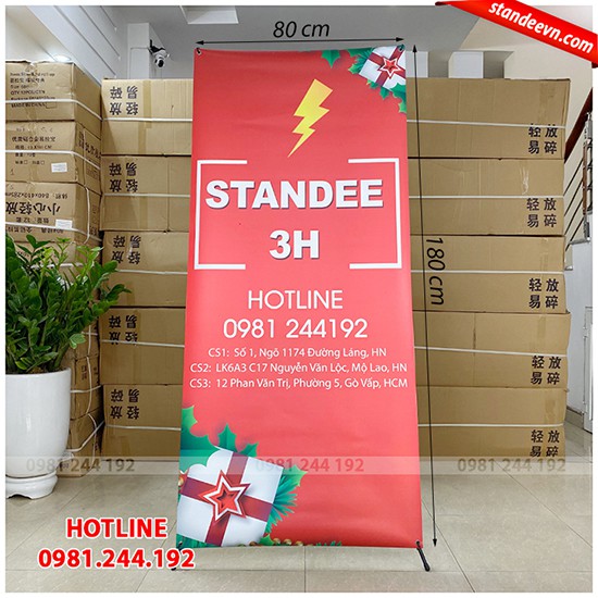 Standee chữ x giá rẻ tại Hà Nội 80x180cm | Standee 3H