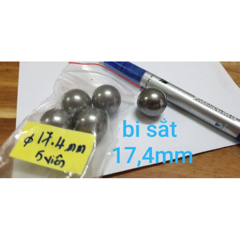 sale chỉ 8k bi sắt 17,4mm 1 bịch 5 viên >100g