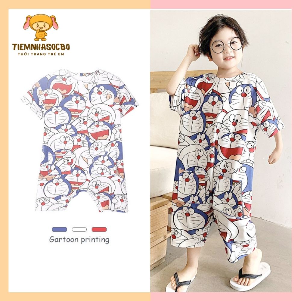 Đồ bộ ngủ trẻ em hình thú cộc tay vô cùng đáng yêu