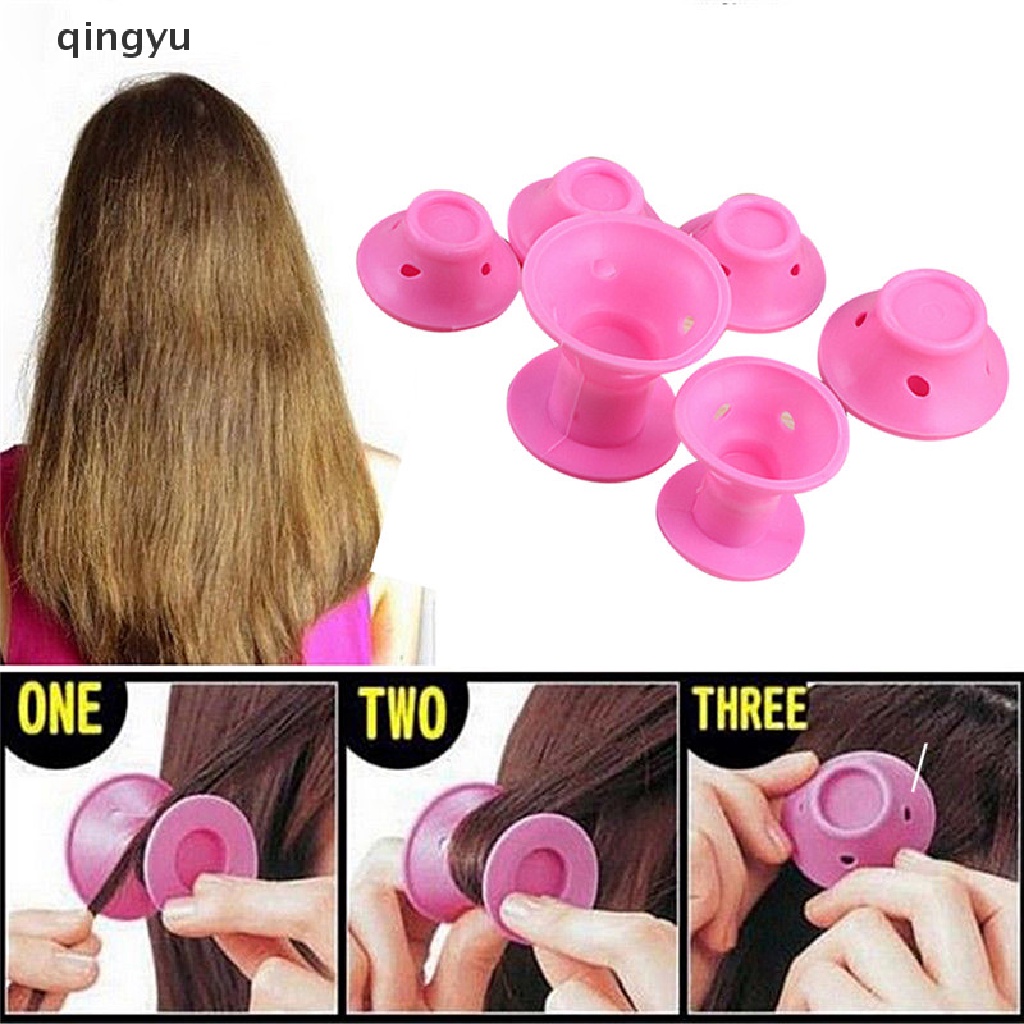 Bộ 10 Lô Cuốn Tóc Bằng Silicon Mềm DIY Dành Cho Nữ