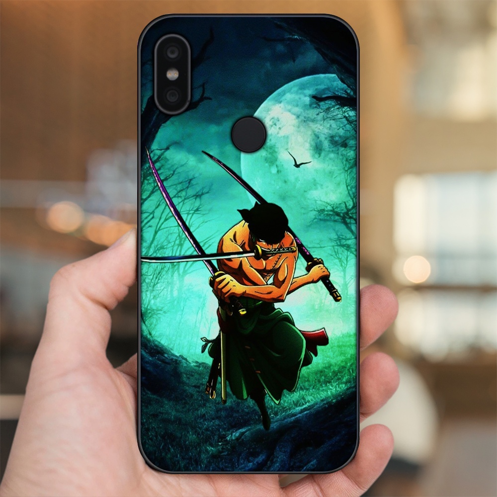 Ốp lưng Xiaomi Redmi S2 viền đen in hình Zoro One Piece