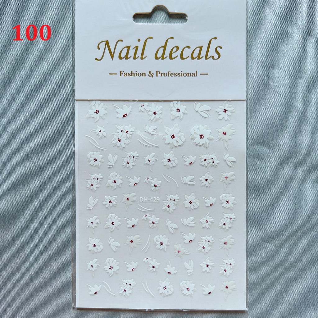 Sticker dán móng, Stick Nail hình hoa trang trí móng