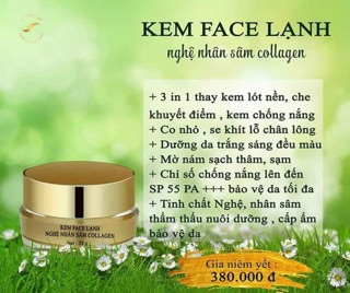 Kem face lạnh nghệ nhân sâm