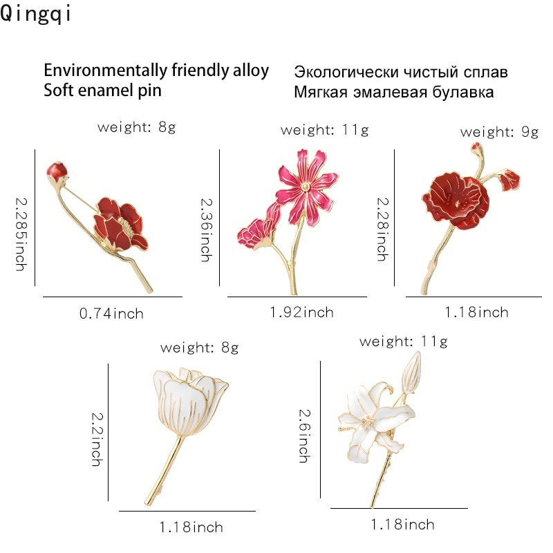 Ghim cài áo MISS ZOE hình hoa tulip dễ thương cho nữ