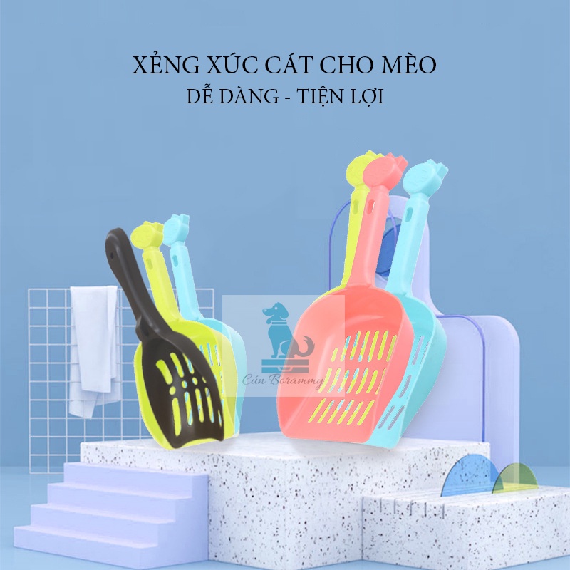 Xẻng xúc cát vệ sinh mèo - Xẻng hốt cát dọn vệ sinh phân cho mèo ngẫu nhiên màu