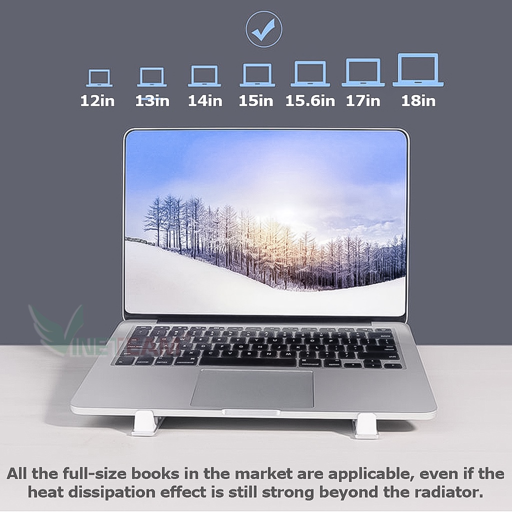 Giá Đỡ Laptop Làm Từ Hợp Kim Nhôm Có Quạt Tản Nhiệt Led RGB Cho Notebook Macbook  11-18 inch -dc4480