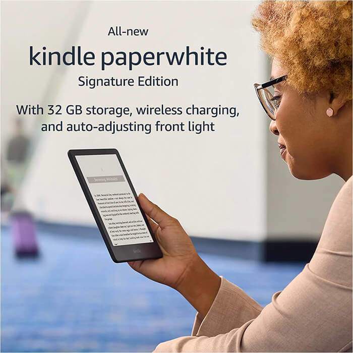 Máy Đọc Sách Kindle PaperWhite Signature Edition - 32GB Màn Hình 6.8Inch Có Đèn Vàng - Hàng Chính Hãng, Bảo Hành 12 Th8I