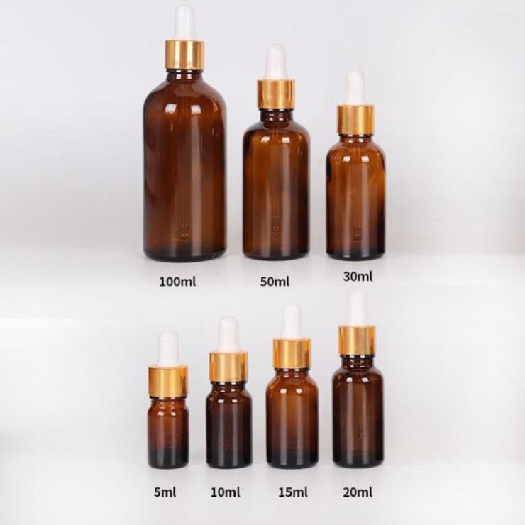 Lọ Chiết Serum ❤ TOP GIÁ RẺ ❤ [50ml,100ml] Lọ đựng tinh dầu bóp giọt khoen vàng, phụ kiện du lịch