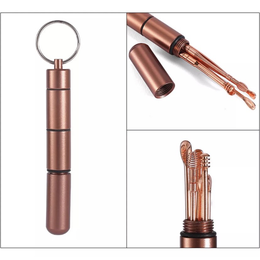 [FREESHIP] Bộ Dụng Cụ Ngoáy Tai Inox 6 Món - Bộ Lấy Ráy Tai Thép Không Rỉ 6 Món.