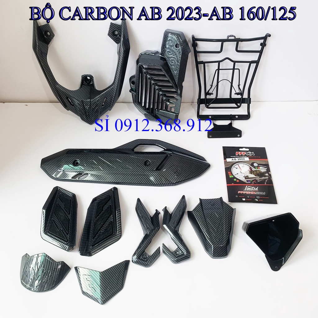Ốp Carbon AirBlade 2023 - Full Bộ Ốp Nhựa Carbon Carbon AB 2023 - AirBlade 160cc - AirBlade 125cc