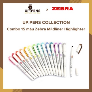 Combo 15 bút highlight hai đầu Zebra Mildliner Double-Sided Highlighter