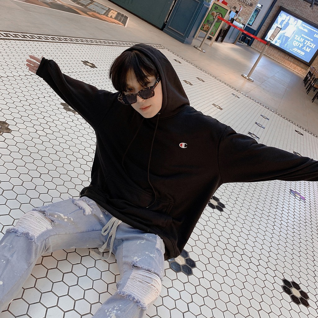 Áo Hoodie Champion Logo Màu Đen | BigBuy360 - bigbuy360.vn