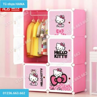 Tủ ghép 6 ô size lớn sâu 47cm