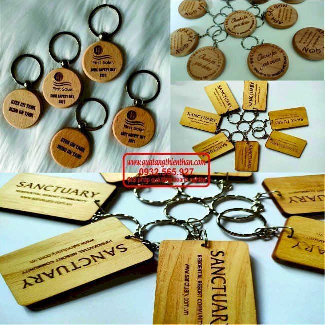 Móc khóa hình gấu in logo theo yêu cầu