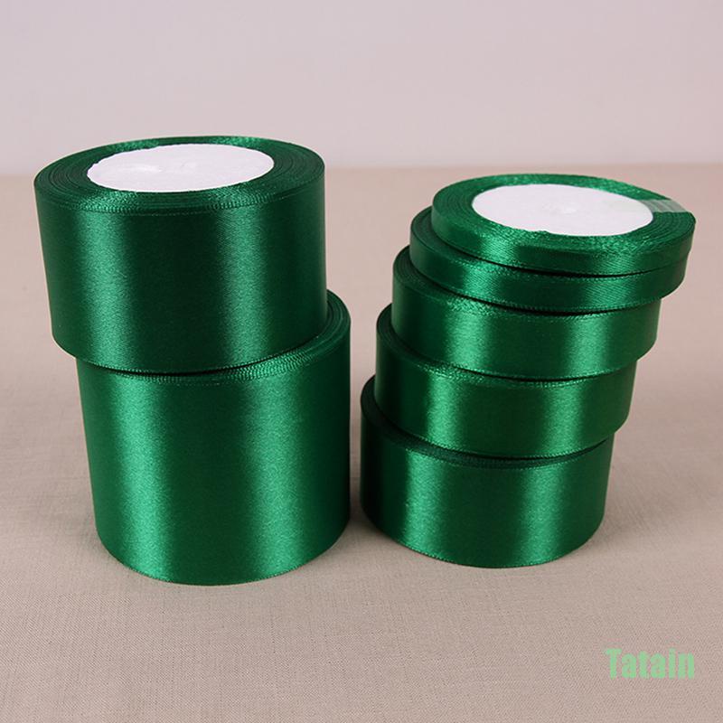 Cuộn ruy băng satin 25 yard màu xanh lá đậm trang trí thủ công đa dụng