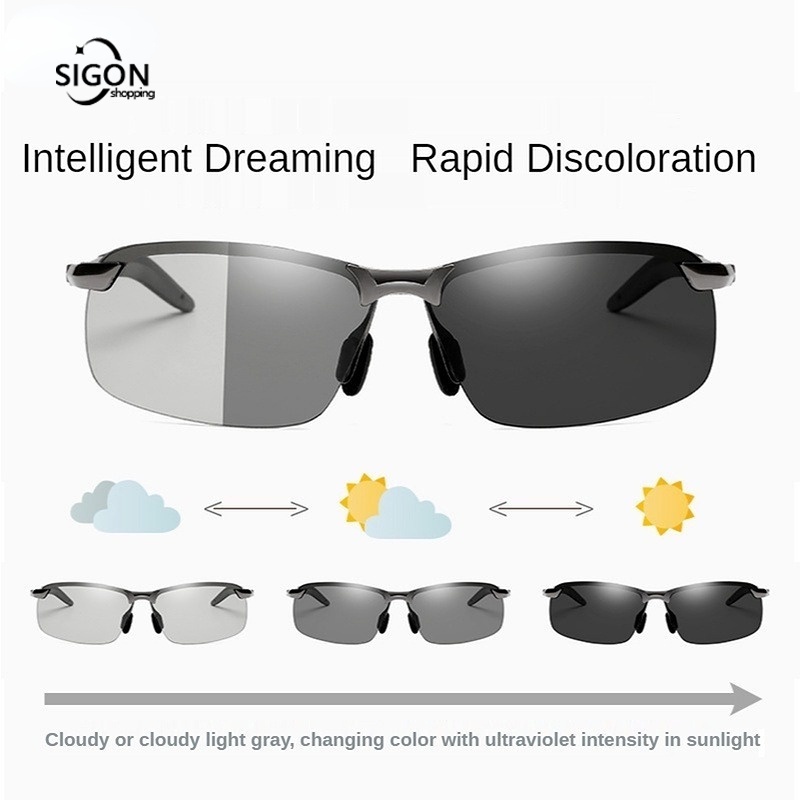 Kính Mát Phân Cực Thông Minh Thay Đổi Màu Phù Hợp Cho Câu Cá Và Lái Xe Ban Đêm