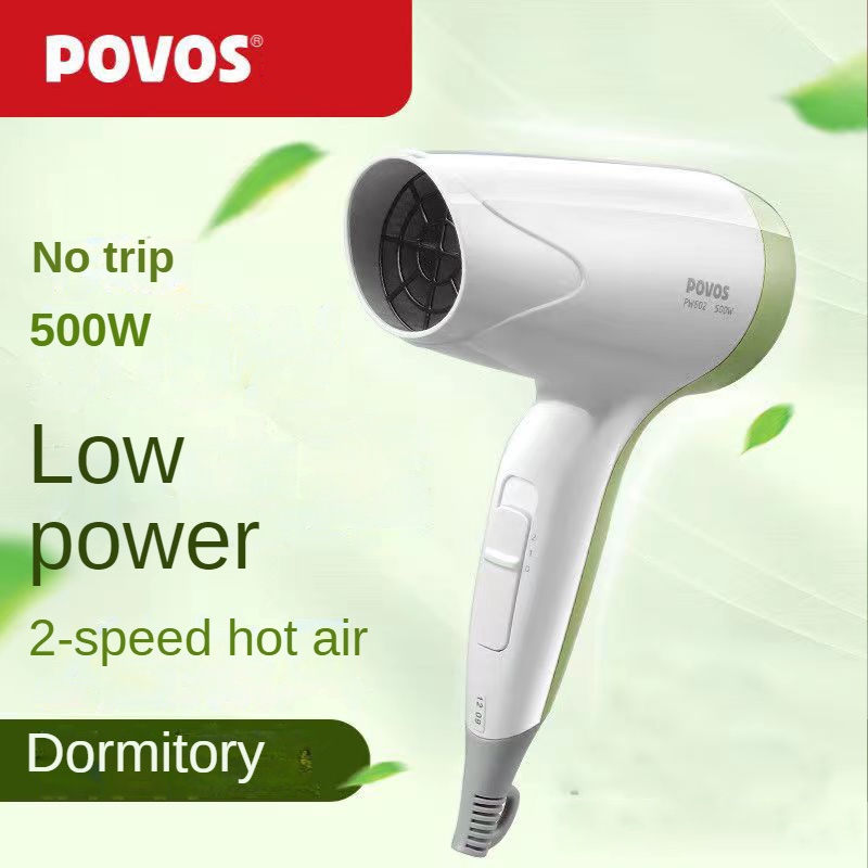 【POVOS】Household Constant Temperature Hair Care MINI 500W Low Power Hair Dryer Portable Hair Dryers Are Used For Student Dormitories