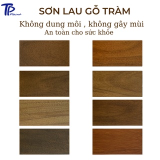 Sơn lau gỗ gốc nước - Bảng màu gỗ Tràm , không cần pha dung môi - Wood Stain TPpaint
