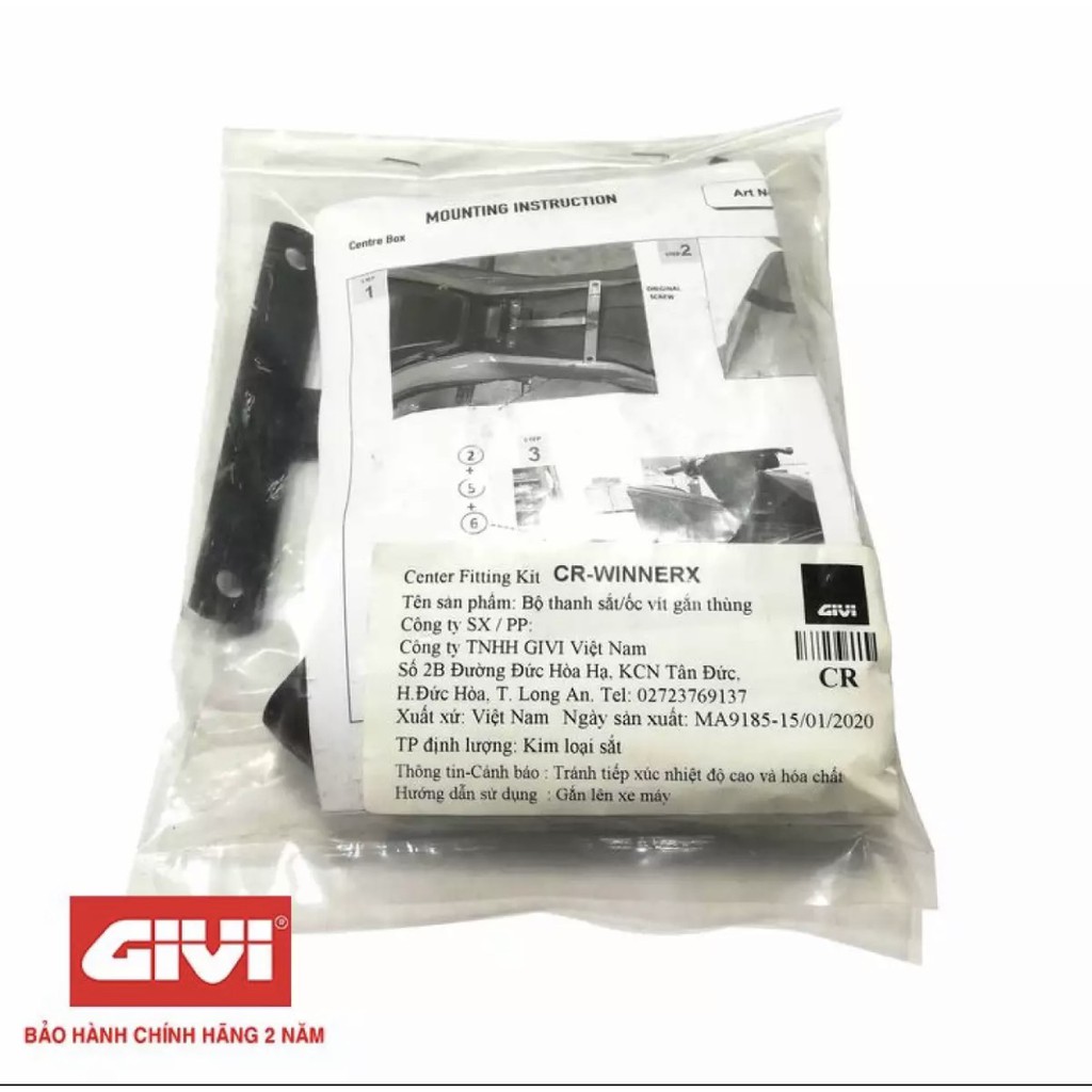 Pát Gắn Thùng Giữa Givi Chính Hãng Cho Winner X, Winner 150, Exciter, Wave S110