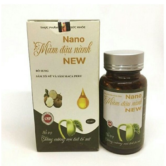 NANO MẦM ĐẬU NÀNH NEW – Giúp tăng cường nội tiết tố nữ hiệu quả-nhanh chóng, tăng vòng 1, giảm bốc hoả (60 VIÊN)