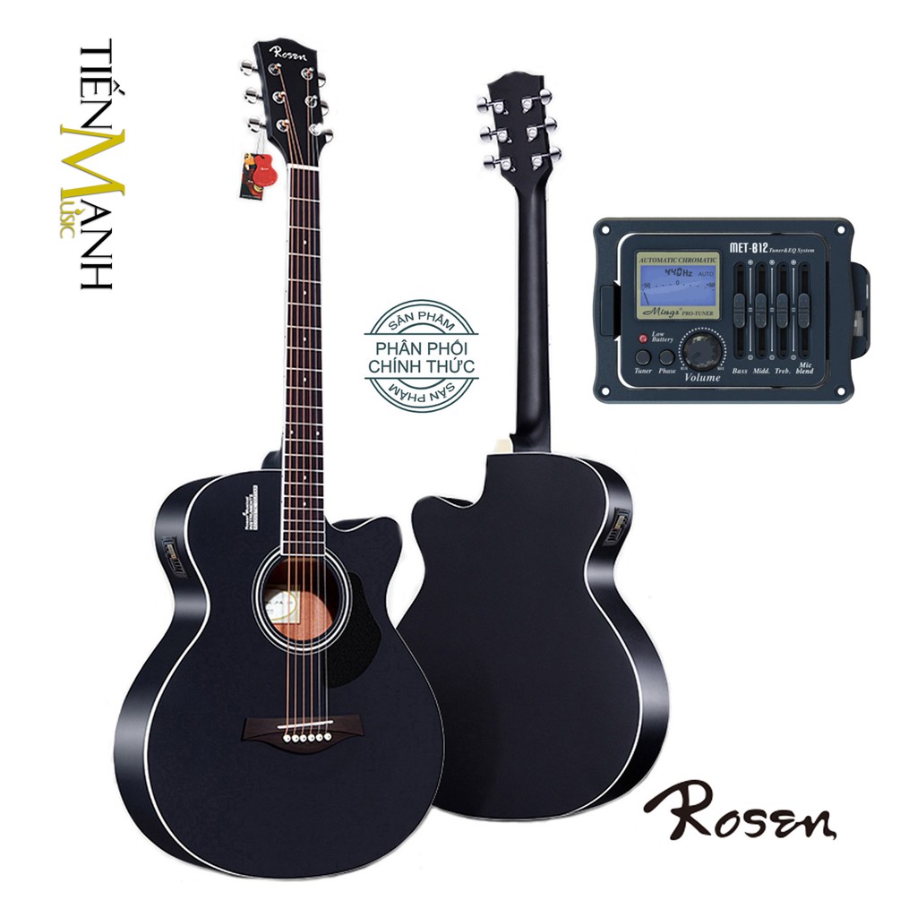 [Gắn EQ] Đàn Guitar Acoustic Rosen G11, G12, G13, G15 (Có gắn sẵn EQ Mings MET-B12 chính hãng) - Cam Kết 100% Chính Hãng