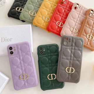 Ốp Điện Thoại Da Chống Sốc Họa Tiết DIOR Sang Trọng Cho iPhone11ProMAX XS XR i8plus