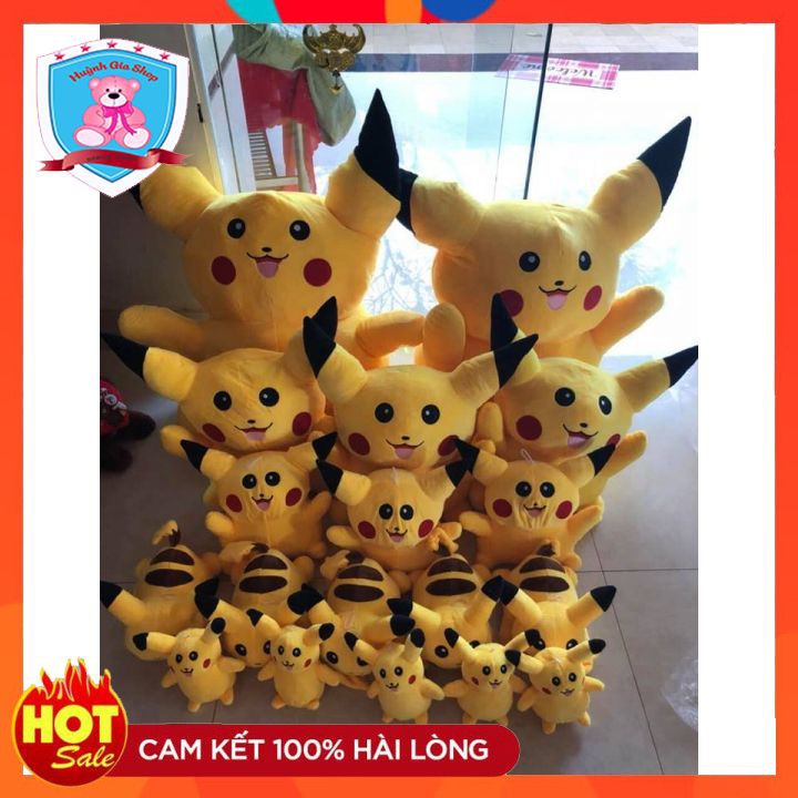 [FREE SHIP] Thú bông pikachu nhiều kích thước cho bé