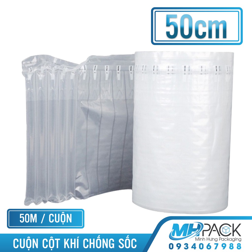 Đệm hơi cuộn khổ 50cm dài 50m gói hàng chống sốc bóng khí bọc hàng inflatable túi khí chèn hàng